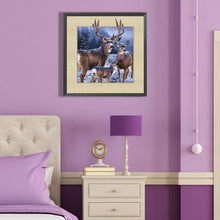 Load image into Gallery viewer, Picture Frame Elk 40*40CM (canvas) Full Round Drill Diamond Painting
