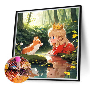 Princess And Prince 40*40CM (canvas) Full Round Drill Diamond Painting