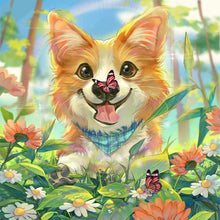 Load image into Gallery viewer, Laughing Dog 40*40CM (canvas) Full Round Drill Diamond Painting
