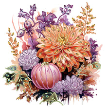 Load image into Gallery viewer, Autumn Pumpkin Sunflowers 30*30CM (canvas) Partial Special-Shaped Drill Diamond Painting
