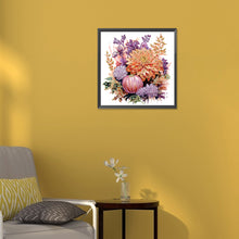 Load image into Gallery viewer, Autumn Pumpkin Sunflowers 30*30CM (canvas) Partial Special-Shaped Drill Diamond Painting
