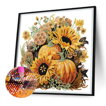 Load image into Gallery viewer, Autumn Pumpkin Sunflowers 30*30CM (canvas) Partial Special-Shaped Drill Diamond Painting
