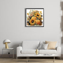 Load image into Gallery viewer, Autumn Pumpkin Sunflowers 30*30CM (canvas) Partial Special-Shaped Drill Diamond Painting
