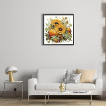 Load image into Gallery viewer, Autumn Pumpkin Sunflowers 30*30CM (canvas) Partial Special-Shaped Drill Diamond Painting
