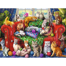 Load image into Gallery viewer, Cat Party 60*45CM (canvas) Full Square Drill Diamond Painting
