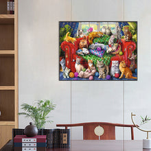 Load image into Gallery viewer, Cat Party 60*45CM (canvas) Full Square Drill Diamond Painting
