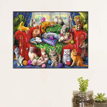 Load image into Gallery viewer, Cat Party 60*45CM (canvas) Full Square Drill Diamond Painting
