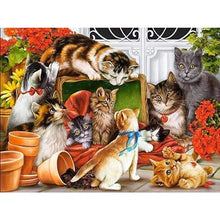 Load image into Gallery viewer, Cat Party 60*45CM (canvas) Full Square Drill Diamond Painting
