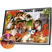 Load image into Gallery viewer, Cat Party 60*45CM (canvas) Full Square Drill Diamond Painting
