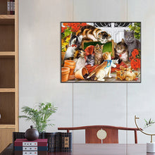 Load image into Gallery viewer, Cat Party 60*45CM (canvas) Full Square Drill Diamond Painting
