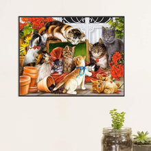 Load image into Gallery viewer, Cat Party 60*45CM (canvas) Full Square Drill Diamond Painting
