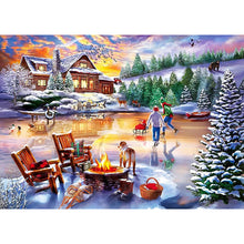 Load image into Gallery viewer, Rural Snow Scene 70*50CM (canvas) Full Square Drill Diamond Painting
