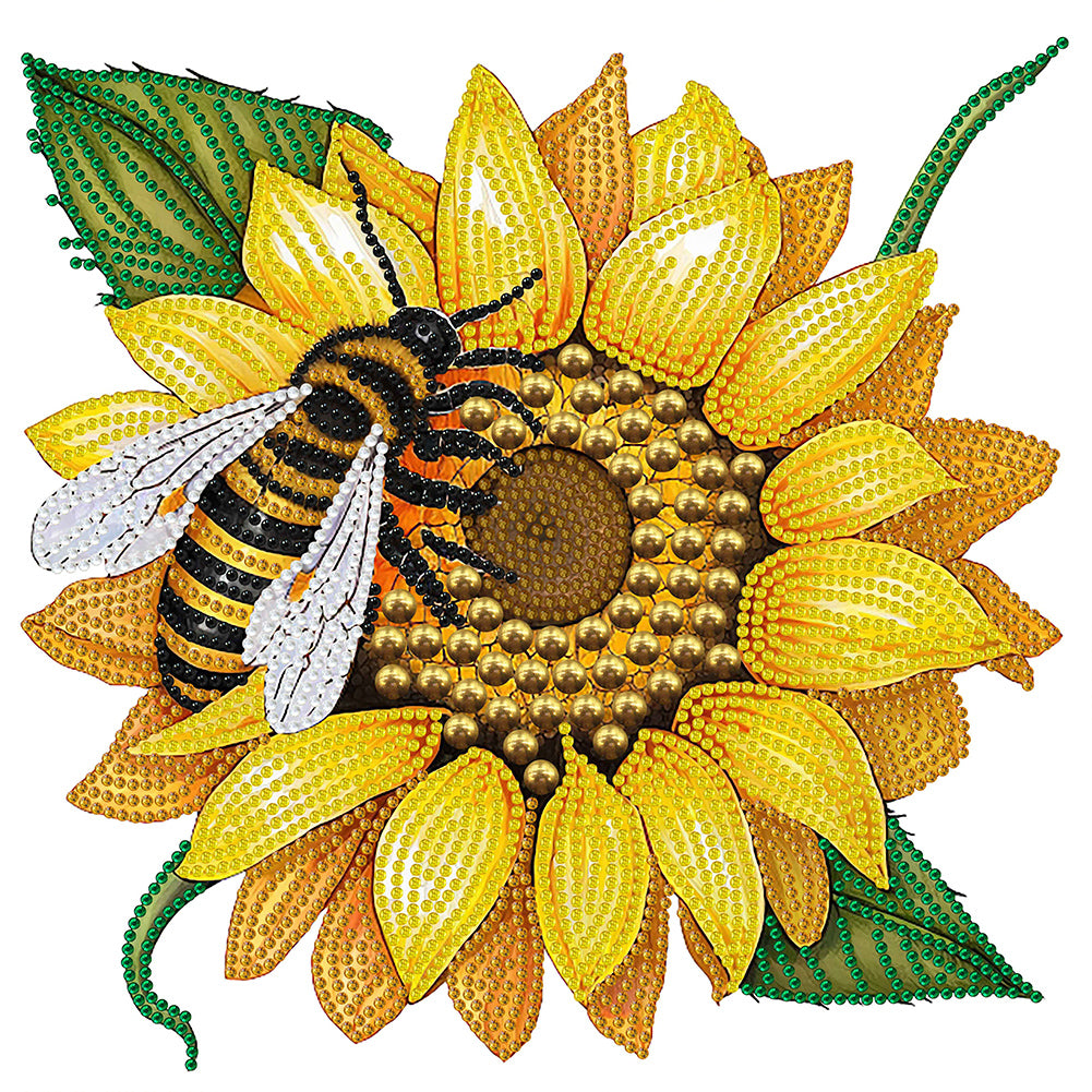 Sunflower 30*30CM (canvas) Partial Special-Shaped Drill Diamond Painting