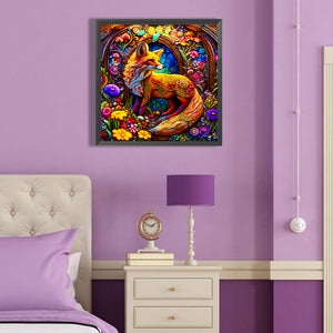 The Fox That Looks Back Brilliantly 40*40CM (canvas) Full Round Drill Diamond Painting