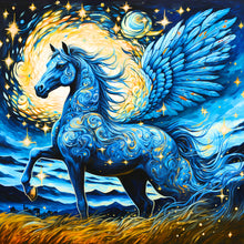 Load image into Gallery viewer, Brilliant Blue Pegasus 40*40CM (canvas) Full Round Drill Diamond Painting
