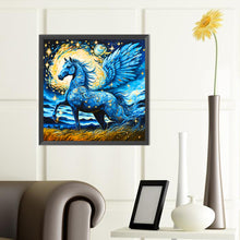 Load image into Gallery viewer, Brilliant Blue Pegasus 40*40CM (canvas) Full Round Drill Diamond Painting
