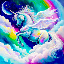 Load image into Gallery viewer, Brilliant White Pegasus 40*40CM (canvas) Full Round Drill Diamond Painting
