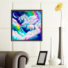 Load image into Gallery viewer, Brilliant White Pegasus 40*40CM (canvas) Full Round Drill Diamond Painting
