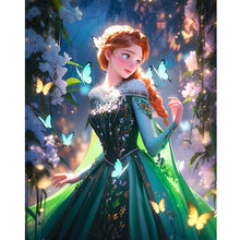 Load image into Gallery viewer, Frozen Princess Anna And The Butterflies 40*50CM (canvas) Full Round Drill Diamond Painting
