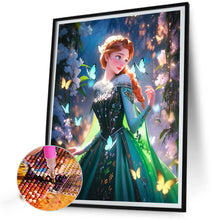 Load image into Gallery viewer, Frozen Princess Anna And The Butterflies 40*50CM (canvas) Full Round Drill Diamond Painting
