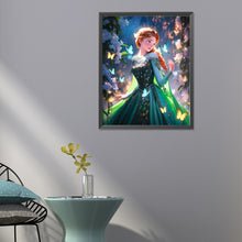 Load image into Gallery viewer, Frozen Princess Anna And The Butterflies 40*50CM (canvas) Full Round Drill Diamond Painting
