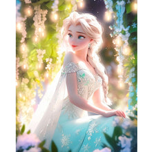 Load image into Gallery viewer, Frozen Princess Elsa And Flowers 40*50CM (canvas) Full Round Drill Diamond Painting
