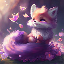 Load image into Gallery viewer, Cute Little Fox 30*30CM (canvas) Full Round Drill Diamond Painting
