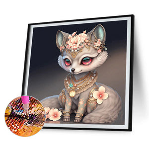 Cute Little Fox 30*30CM (canvas) Full Round Drill Diamond Painting