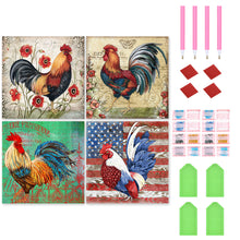 Load image into Gallery viewer, Rooster 30*30CM (canvas) Full Round Drill Diamond Painting
