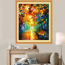 Load image into Gallery viewer, Rainy Night 42x50cm(canvas) full round drill diamond painting
