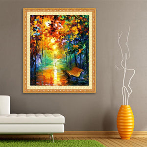 Rainy Night 42x50cm(canvas) full round drill diamond painting