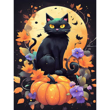 Load image into Gallery viewer, Halloween Cat Cat 30*40CM (canvas) Full Square Drill Diamond Painting
