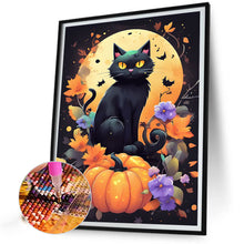 Load image into Gallery viewer, Halloween Cat Cat 30*40CM (canvas) Full Square Drill Diamond Painting
