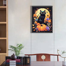 Load image into Gallery viewer, Halloween Cat Cat 30*40CM (canvas) Full Square Drill Diamond Painting
