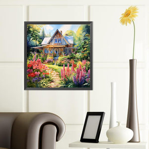 Garden House 40*40CM (canvas) Full Round Drill Diamond Painting