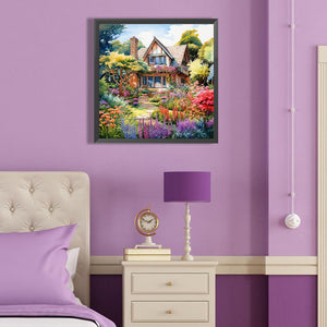 Garden House 40*40CM (canvas) Full Round Drill Diamond Painting