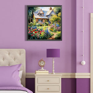 Garden House 40*40CM (canvas) Full Round Drill Diamond Painting