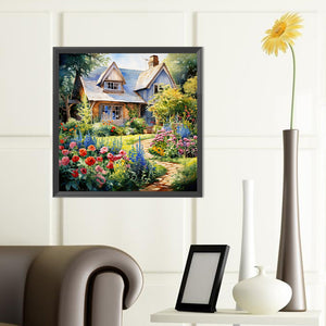 Garden House 40*40CM (canvas) Full Round Drill Diamond Painting