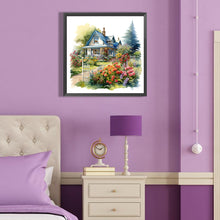 Load image into Gallery viewer, Garden House 40*40CM (canvas) Full Round Drill Diamond Painting
