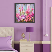 Load image into Gallery viewer, Flowers In Wooden Fence 40*40CM (canvas) Full Round Drill Diamond Painting
