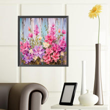 Load image into Gallery viewer, Flowers In Wooden Fence 40*40CM (canvas) Full Round Drill Diamond Painting
