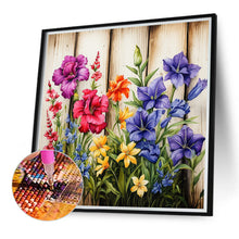 Load image into Gallery viewer, Flowers In Wooden Fence 40*40CM (canvas) Full Round Drill Diamond Painting
