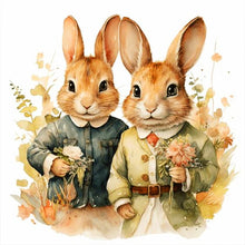 Load image into Gallery viewer, Two Rabbits 40*40CM (canvas) Full Round Drill Diamond Painting
