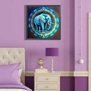 Elephant 40*40CM (canvas) Full Round Drill Diamond Painting