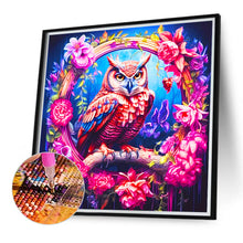 Load image into Gallery viewer, Owl On Wreath 40*40CM (canvas) Full Round Drill Diamond Painting
