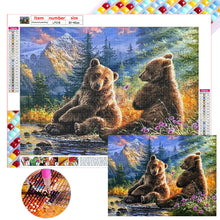 Load image into Gallery viewer, Forest Brown Bear 40*30CM (canvas) Full Square Drill Diamond Painting
