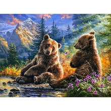 Load image into Gallery viewer, Forest Brown Bear 40*30CM (canvas) Full Square Drill Diamond Painting
