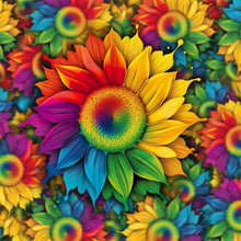 Load image into Gallery viewer, Rainbow Sunflower 40*40CM (canvas) Full Round AB Drill Diamond Painting
