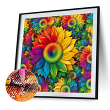 Load image into Gallery viewer, Rainbow Sunflower 40*40CM (canvas) Full Round AB Drill Diamond Painting
