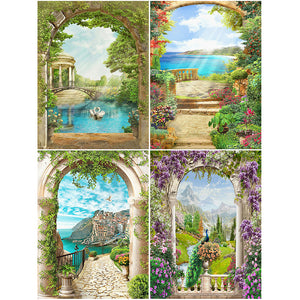 Landscape 30*40CM (canvas) Full Round Drill Diamond Painting